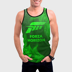 Майка-безрукавка мужская Forza Horizon - green gradient, цвет: 3D-черный — фото 2