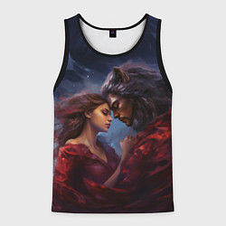 Мужская майка без рукавов Девушка и оборотень