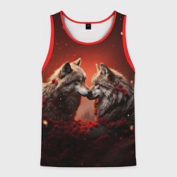 Мужская майка без рукавов Волчья любовь
