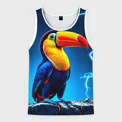 Мужская майка без рукавов Тукан и молния