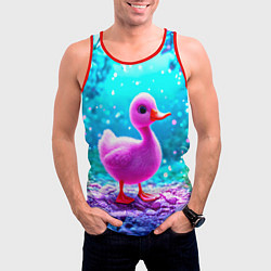 Майка-безрукавка мужская Утеночек, цвет: 3D-красный — фото 2