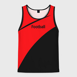 Майка-безрукавка мужская Football красно-чёрный, цвет: 3D-черный