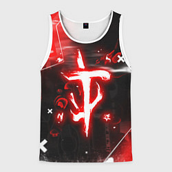 Майка-безрукавка мужская Doom - неоновый, цвет: 3D-белый