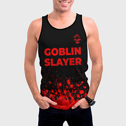 Майка-безрукавка мужская Goblin Slayer - red gradient посередине, цвет: 3D-черный — фото 2