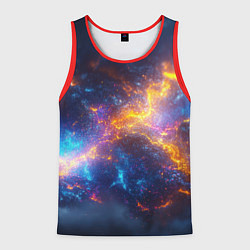 Майка-безрукавка мужская Космическая текстура фон, цвет: 3D-красный