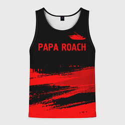 Майка-безрукавка мужская Papa Roach - red gradient посередине, цвет: 3D-черный