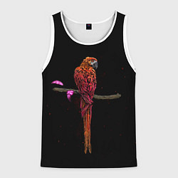 Майка-безрукавка мужская Попугай пирата, цвет: 3D-белый