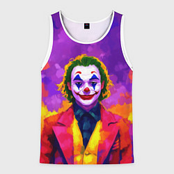 Мужская майка без рукавов Джокер в розово-желтом пиджаке