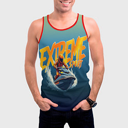 Майка-безрукавка мужская Экстремальный гидроцикл, цвет: 3D-красный — фото 2