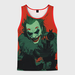 Мужская майка без рукавов Джокер с револьвером