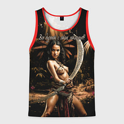 Мужская майка без рукавов Все дуреют с этих ятаганов