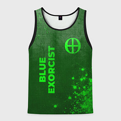 Мужская майка без рукавов Blue Exorcist - green gradient вертикально