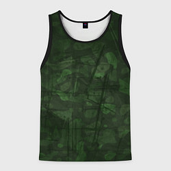 Майка-безрукавка мужская Абстракция - strange camouflage, цвет: 3D-черный