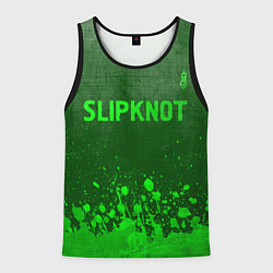 Майка-безрукавка мужская Slipknot - green gradient посередине, цвет: 3D-черный