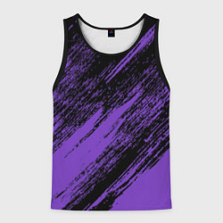 Майка-безрукавка мужская The color is purple and black, цвет: 3D-черный