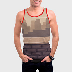 Майка-безрукавка мужская Смотровая площадка, цвет: 3D-красный — фото 2