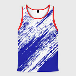 Мужская майка без рукавов The color is white and blue