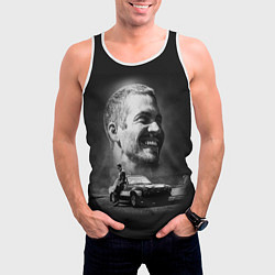 Майка-безрукавка мужская Пол Уокер, цвет: 3D-белый — фото 2