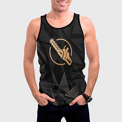 Майка-безрукавка мужская Chainsaw Man golden poly, цвет: 3D-черный — фото 2