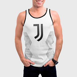 Майка-безрукавка мужская Juventus white poly, цвет: 3D-черный — фото 2