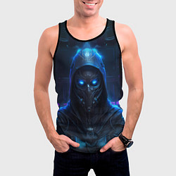 Майка-безрукавка мужская Человек в маске, цвет: 3D-черный — фото 2