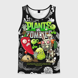 Мужская майка без рукавов Растения против зомби персонажи