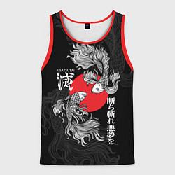 Майка-безрукавка мужская Бойцовые петушки истребители демонов, цвет: 3D-красный
