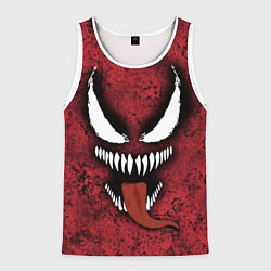 Мужская майка без рукавов Веном красный и черный симбиот
