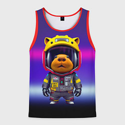 Майка-безрукавка мужская Baby capybara - cyberpunk, цвет: 3D-красный