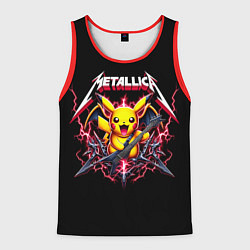 Майка-безрукавка мужская Metallica - cool Pikachu, цвет: 3D-красный