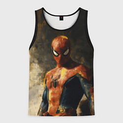 Мужская майка без рукавов Человек-паук портрет