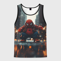 Мужская майка без рукавов Толстый злой человек-паук