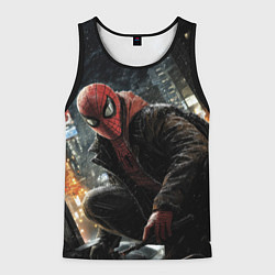 Мужская майка без рукавов Человек-паук и поздняя ночь