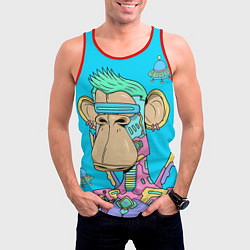 Майка-безрукавка мужская NFT cyber ape UFO, цвет: 3D-красный — фото 2