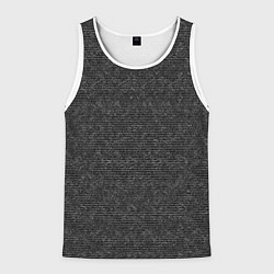 Майка-безрукавка мужская Тонкие полосы графитовый серый, цвет: 3D-белый