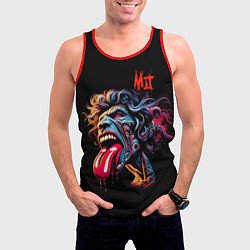 Майка-безрукавка мужская Mick Jagger - Rolling Stones, цвет: 3D-красный — фото 2