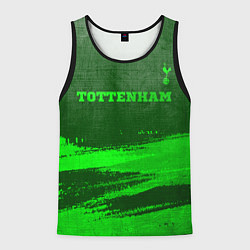 Майка-безрукавка мужская Tottenham - green gradient посередине, цвет: 3D-черный