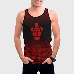 Майка-безрукавка мужская FNAF red poly, цвет: 3D-черный — фото 2