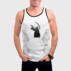 Майка-безрукавка мужская Children of Bodom white poly, цвет: 3D-черный — фото 2