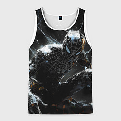 Мужская майка без рукавов Человек-паук в черном костюме
