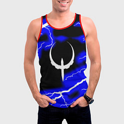 Майка-безрукавка мужская Quake молнии шторм, цвет: 3D-красный — фото 2