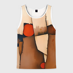 Майка-безрукавка мужская Фрагментированная композиция, цвет: 3D-белый
