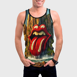 Майка-безрукавка мужская Rolling Stones - sea rocks, цвет: 3D-черный — фото 2