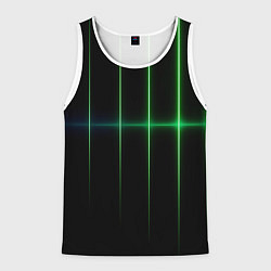Мужская майка без рукавов The line is green black