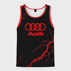 Майка-безрукавка мужская Audi storm, цвет: 3D-красный