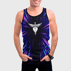 Майка-безрукавка мужская Bon Jovi neon energy, цвет: 3D-черный — фото 2