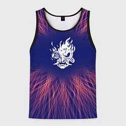 Мужская майка без рукавов Cyberpunk 2077 red energy