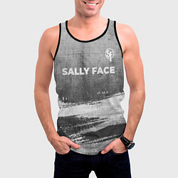 Майка-безрукавка мужская Sally Face - grey gradient посередине, цвет: 3D-черный — фото 2