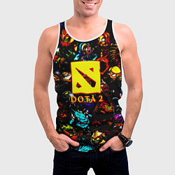 Майка-безрукавка мужская Dota2 персонажи, цвет: 3D-белый — фото 2