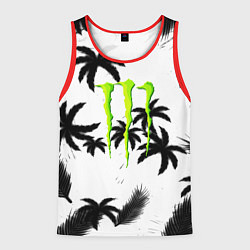 Мужская майка без рукавов Monster energy пальмы